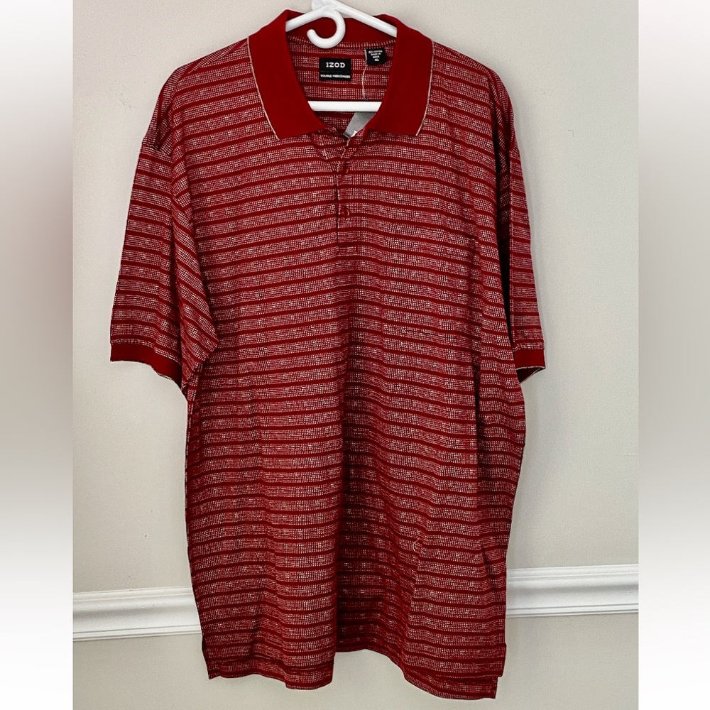 IZOD Burgundy Maroon Polo Shirt XL NWT